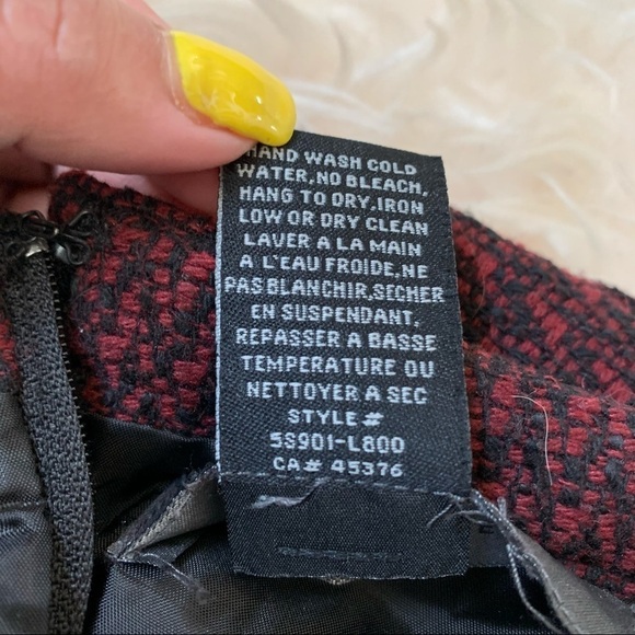 SUZY SHIER BURGUNDY MINI SKIRT SIZE M - Picture 6 of 8